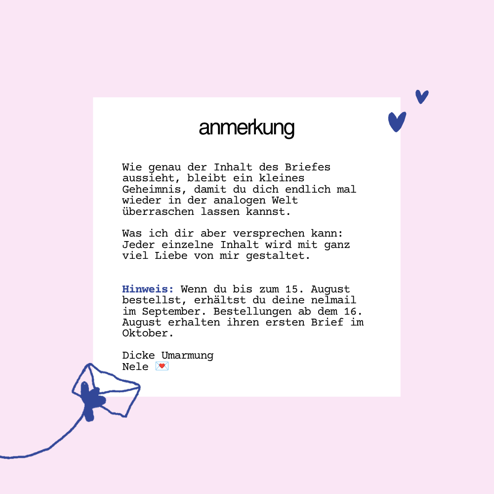 August Mail (Nachbestellung)